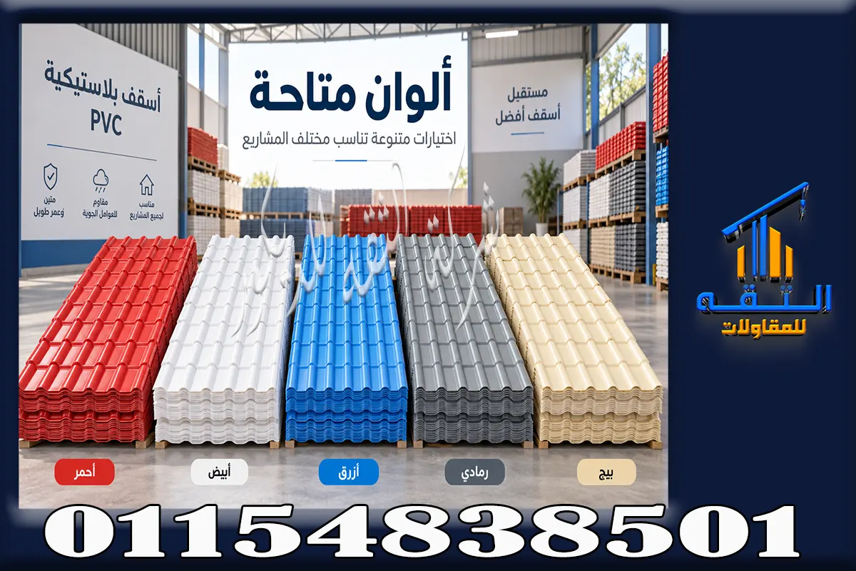 مجموعة ألواح قرميد بلاستيك PVC خامة فقط